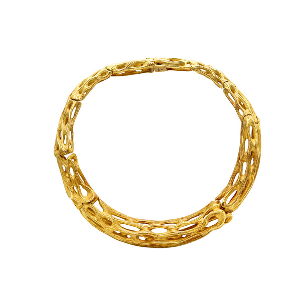 Angela Cummings Studio 1983 Very Rare Organic Necklace In Solid 18Kt Yellow Gold