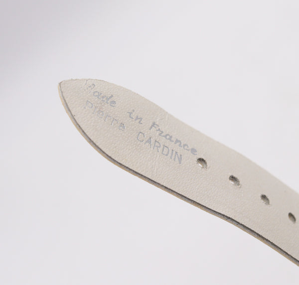 -Pierre Cardin 1971 By Jaeger LeCoultre PC-117 Retro Wrist Watch In Stainless & Leather