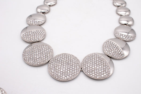 JOHN LANDRUM BRYANT PLATINUM NECKLACE & EARRINGS WITH 27.39 Ctw OF VVS-1 DIAMONDS