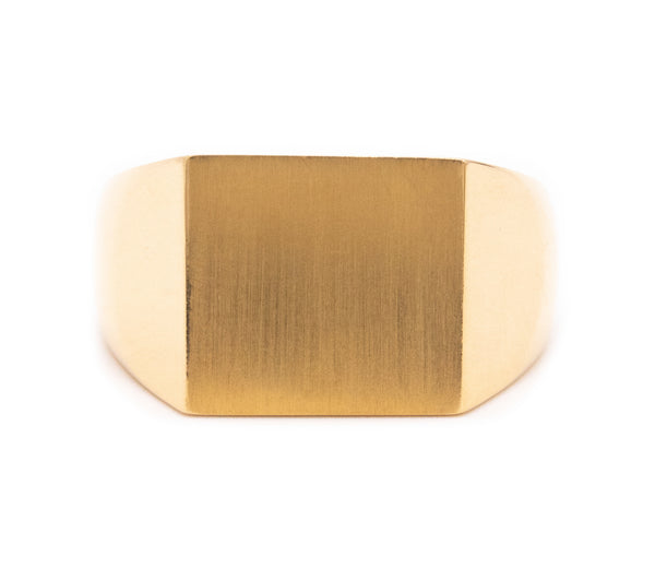 BOUCHERON PARIS 18 KT YELLOW GOLD SIGNET RING