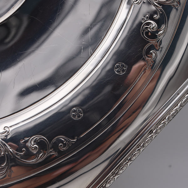 Towle Co. 1890 Edwardian Art Nouveau Octagonal Centerpiece Tray In 925 Sterling Silver