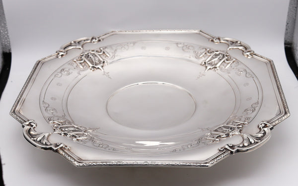 Towle Co. 1890 Edwardian Art Nouveau Octagonal Centerpiece Tray In 925 Sterling Silver