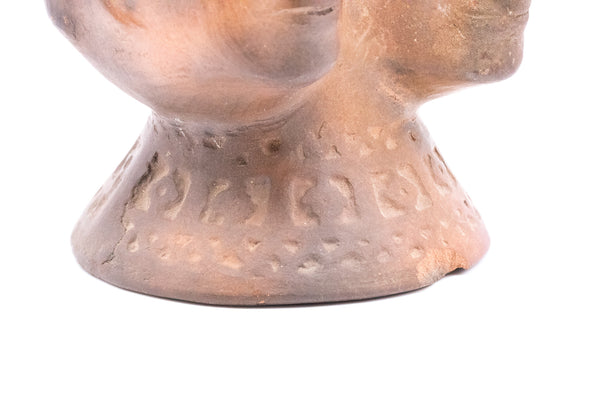 Peru Pre Inca 900 1470 AD Chimor Pre Columbian Double Face Vessel In Earth Ware