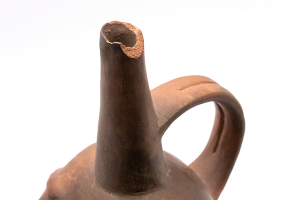 Peru Pre Inca 900 1470 AD Chimor Pre Columbian Double Face Vessel In Earth Ware