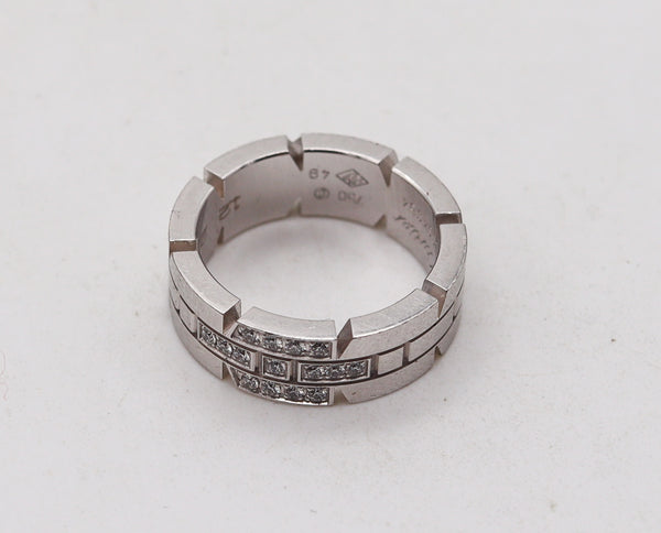 Cartier Paris Maillon Panthere Ring In 18Kt White Gold With VVS Diamonds