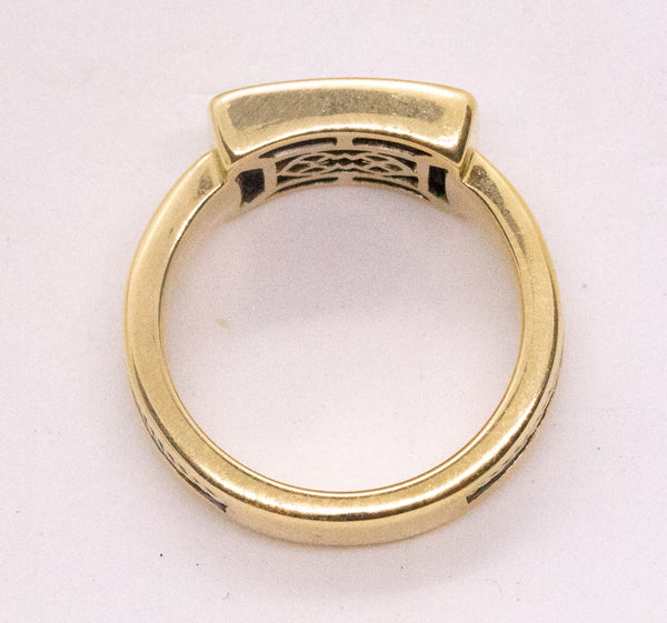 PHILLIPE CHARRIOL DIAMONDS 18 KT GOLD CABLE RING