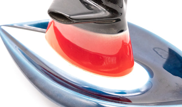 S.S. FRANCE, CRUISE LINES 1960 CERAMIC ASH TRAY LA CHEMINEE QUI FUME