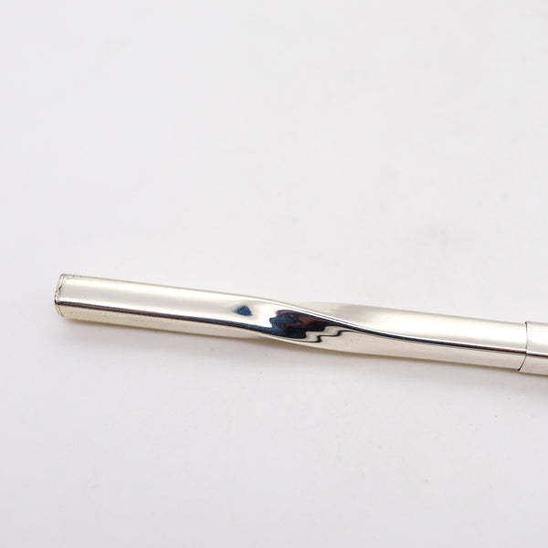 Tiffany Co. 1981 Angela Cummings Aerodynamic Twisted Pen In .925 Sterling Silver