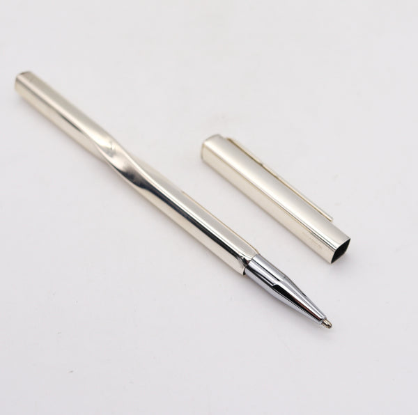 Tiffany Co. 1981 Angela Cummings Aerodynamic Twisted Pen In .925 Sterling Silver