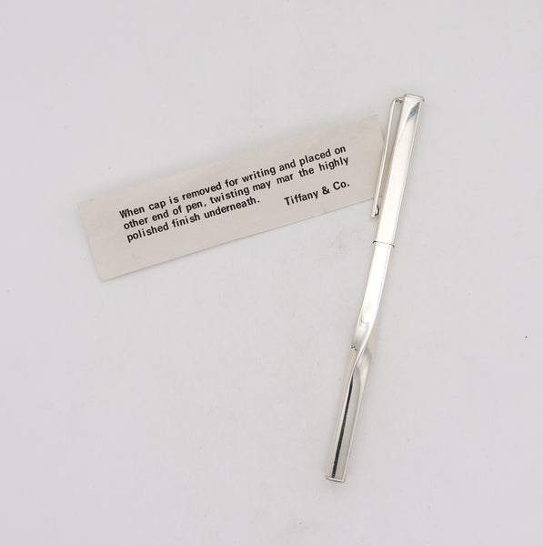 Tiffany Co. 1981 Angela Cummings Aerodynamic Twisted Pen In .925 Sterling Silver