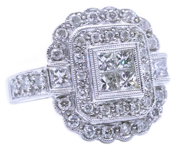 LEVIAN ART DECO STYLE 1.25 CT DIAMONDS RING