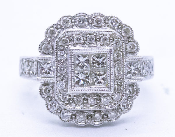 LEVIAN ART DECO STYLE 1.25 CT DIAMONDS RING