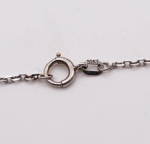 Seaman Schepps 1940 Art Deco Convertible Necklace In 14Kt Gold With 40.54 Ctw In Diamonds And Aquamarines