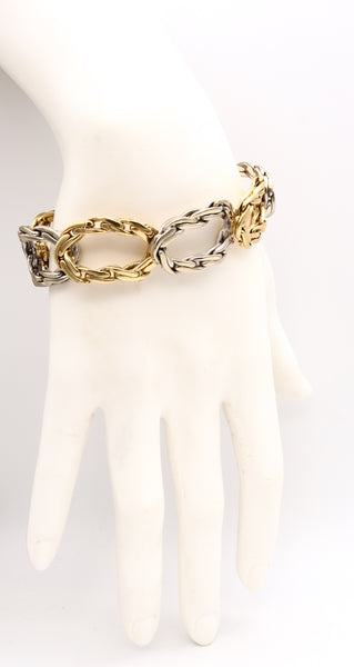 Cartier 1971 London Jacques Cartier Bracelet With Braided Links In 18Kt Yellow & White Gold