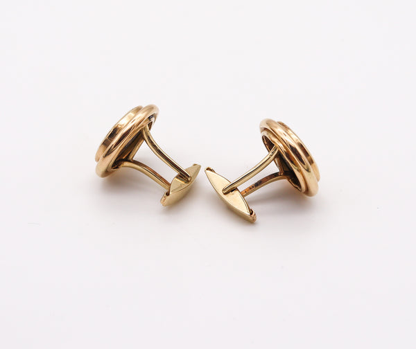 Ancient Rome Judaea 58 AD Bronze Prutah Coins Cufflinks In 14Kt Yellow Gold