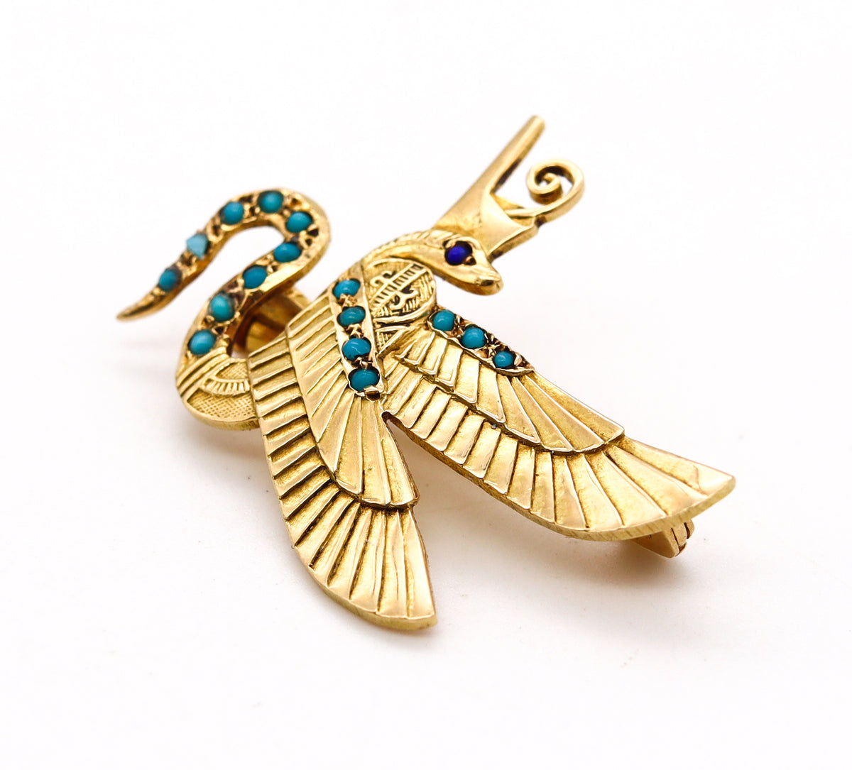 Neiger Brothers Egyptian 1920s Brooch | Jennifer Gibson  Art Deco Egyptian Revival Brooch, 2 5/16\