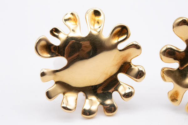 ANGELA CUMMINGS 1981 FOR TIFFANY & CO. 18 KT NICKELODEON ABSTRACT EARRINGS