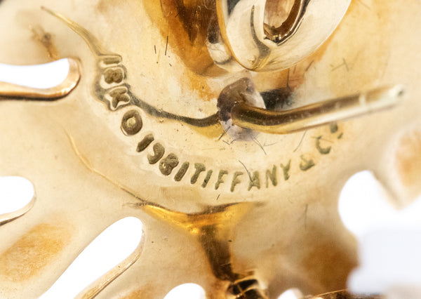 ANGELA CUMMINGS 1981 FOR TIFFANY & CO. 18 KT NICKELODEON ABSTRACT EARRINGS