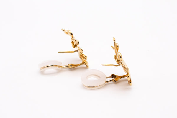 ANGELA CUMMINGS 1981 FOR TIFFANY & CO. 18 KT NICKELODEON ABSTRACT EARRINGS