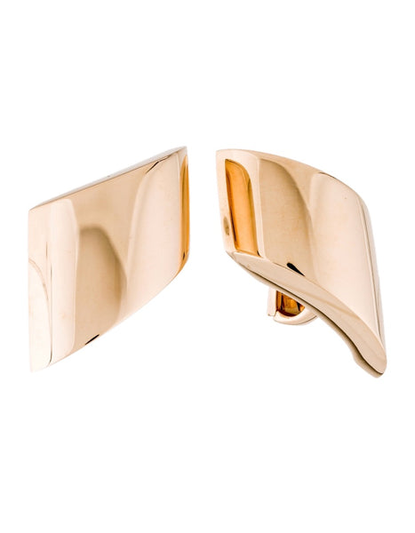 VHERNIER MILANO 18 KT YELLOW GOLD  GEOMETRIC VAGUE EARRINGS EARRINGS