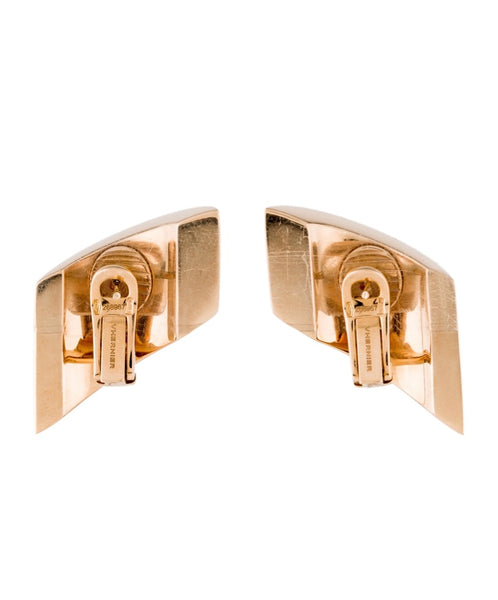 VHERNIER MILANO 18 KT YELLOW GOLD  GEOMETRIC VAGUE EARRINGS EARRINGS