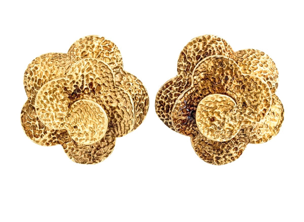 VAN CLEEF & ARPELS PARIS 18 KT GOLD RETRO EARRINGS BY ANDRE VASSORT