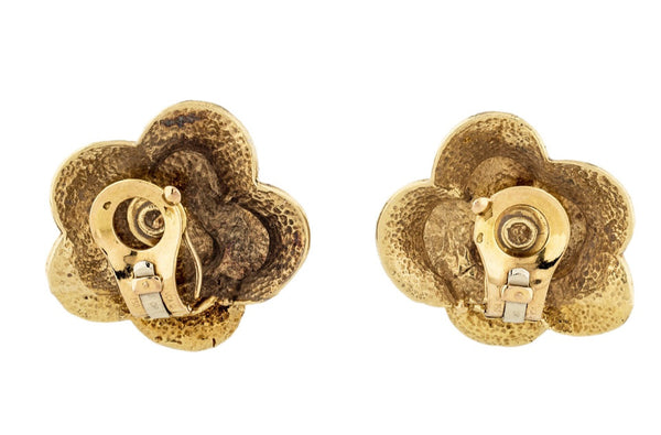 VAN CLEEF & ARPELS PARIS 18 KT GOLD RETRO EARRINGS BY ANDRE VASSORT