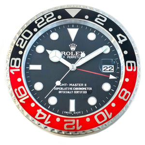 GMT MASTER II Store Display Wall Clock in Stainless Steel And Enamel