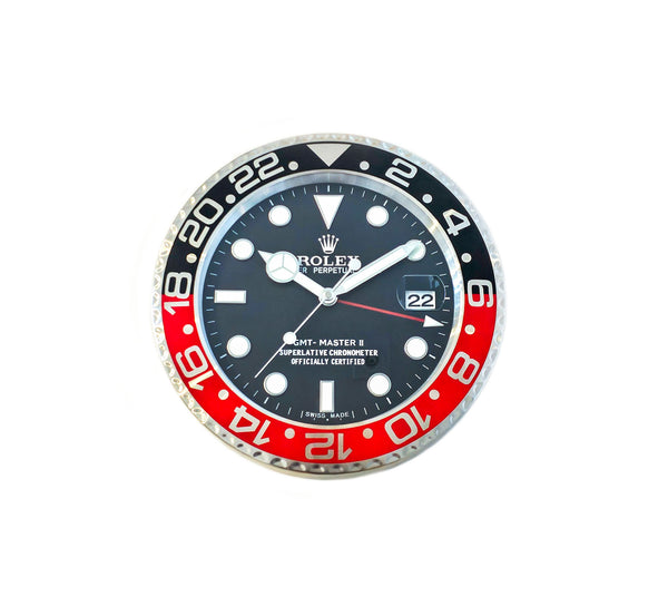 GMT MASTER II Store Display Wall Clock in Stainless Steel And Enamel