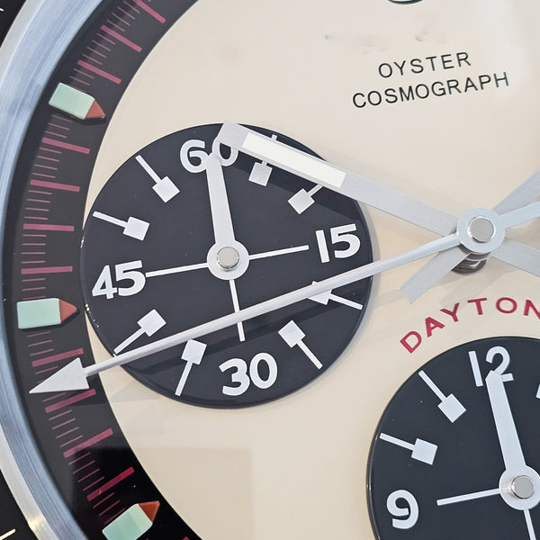 DAYTONA Store Display Wall Clock in Stainless Steel And Enamel