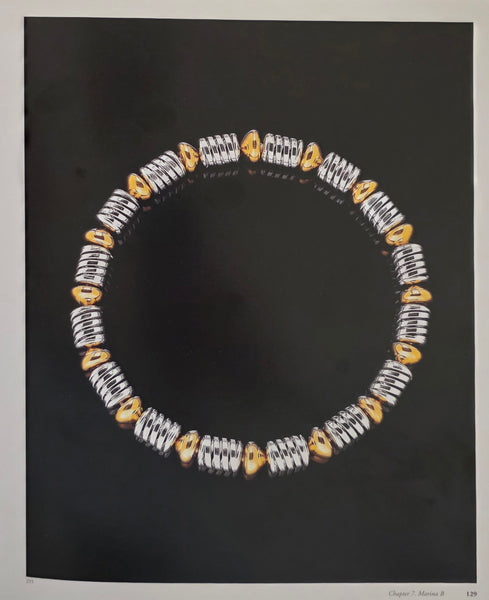 MARINA B. Milano 1996 Limited Edition Modernist Spring Necklace In 18Kt Yellow Gold