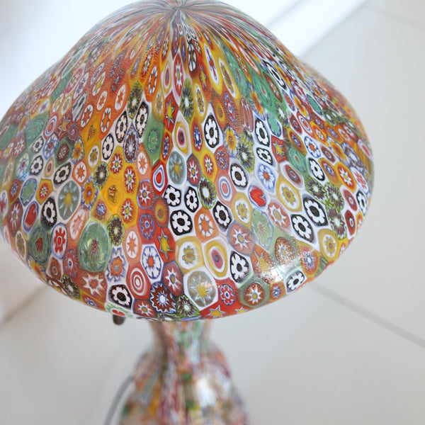 FRATELLI TOSO 1900 Art-Nouveau Millefiori Murrines Table Lamp With Shade