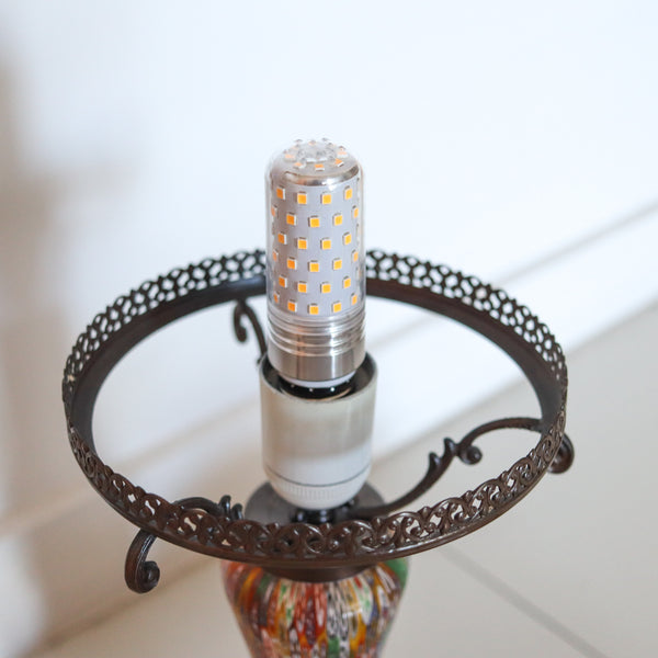 FRATELLI TOSO 1900 Art-Nouveau Millefiori Murrines Table Lamp With Shade