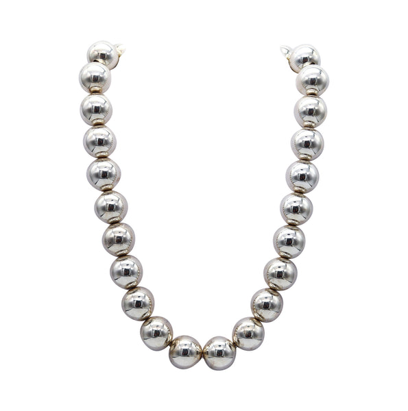 TIFFANY & CO. Modernist Necklace With Spherical Balls In Solid .925 Sterling Silver