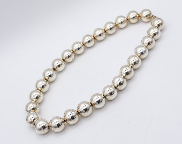 TIFFANY & CO. Modernist Necklace With Spherical Balls In Solid .925 Sterling Silver