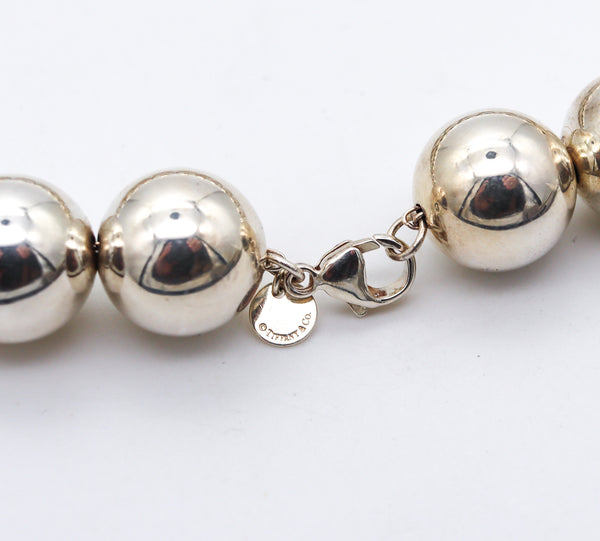 TIFFANY & CO. Modernist Necklace With Spherical Balls In Solid .925 Sterling Silver