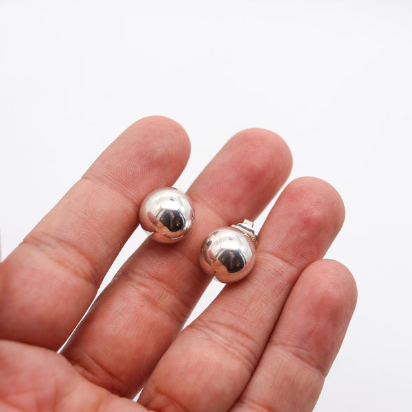 TIFFANY & CO. Modernist Spherical Balls Studs Earrings In Solid .925 Sterling Silver