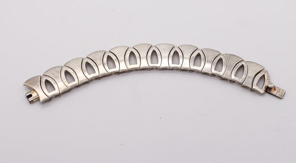 MEXICO 1970 Modernist Geometric Bracelet In Solid .925 Sterling Silver