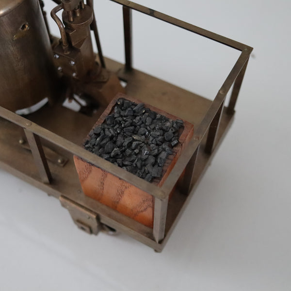 STEAM ENGINE 1880 Tom Thumb Patent Scale Model Car With Wheels Polished Brass
