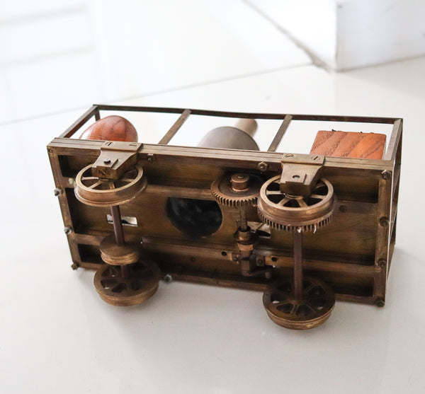 STEAM ENGINE 1880 Tom Thumb Patent Scale Model Car With Wheels Polished Brass