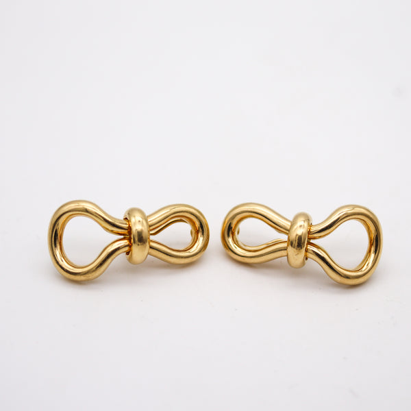 -Tiffany & Co. By Paloma Picasso Pair Of Knots Earrings In Solid 18Kt Yellow Gold