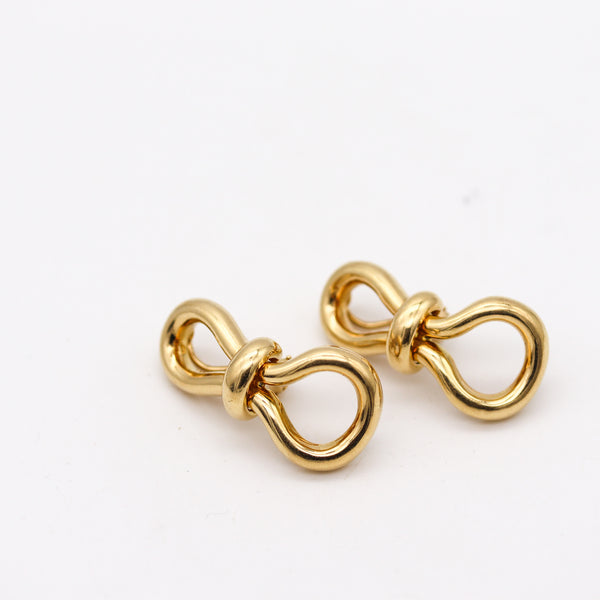 -Tiffany & Co. By Paloma Picasso Pair Of Knots Earrings In Solid 18Kt Yellow Gold