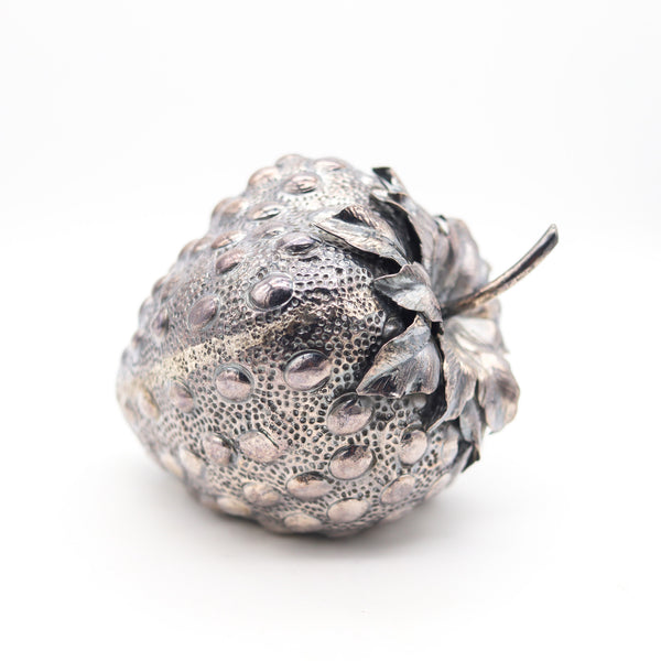 BUCCELLATI Milano 1970 Strawberry Shaped Desk lighter In Solid .925 Sterling Silver
