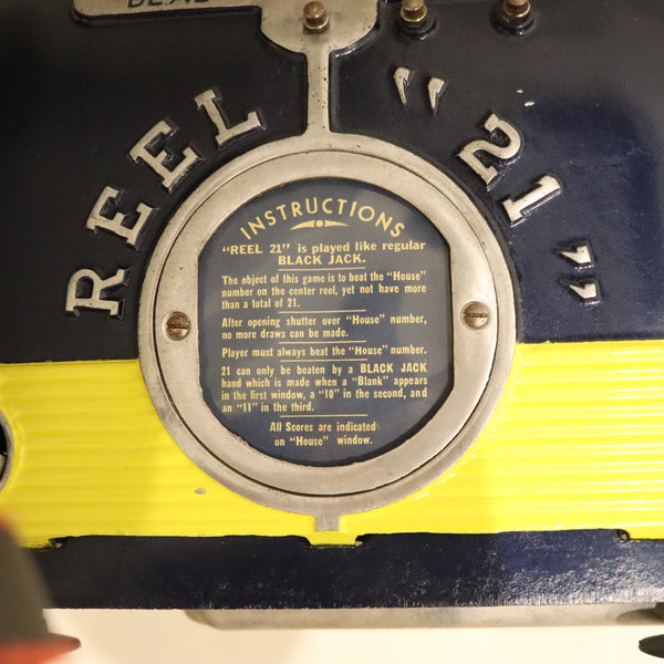 TRADE SIMULATOR 1935 Gaming Daval Reel "21" Amusement Machine In Steel