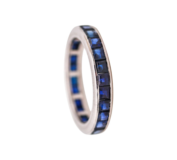 -H. Stern Eternity Band Ring In 18Kt White Gold With 2.70 Ctw In Sapphires