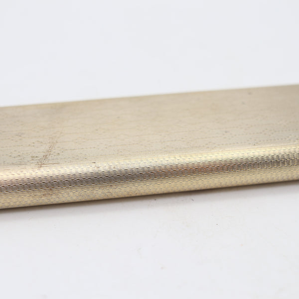 ALFRED DUNHILL 1928 Art-Deco Unique Single Arm Tall Club Lighter In Gilt Guilloche