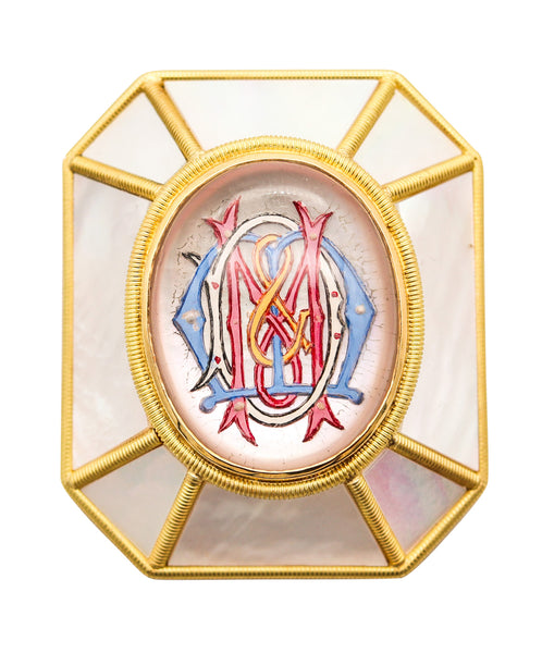 PATRICIA FRUTTAURO Victorian Renaissance 18Kt Gold Convertible Pendant-Brooch