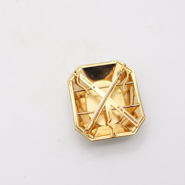 PATRICIA FRUTTAURO Victorian Renaissance 18Kt Gold Convertible Pendant-Brooch
