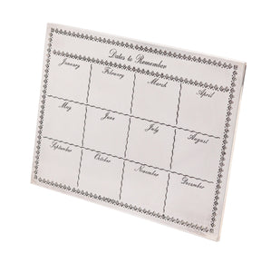 CARTIER Paris 1970 Desk Calendar For Important Dates In .925 Sterling Silver In Box