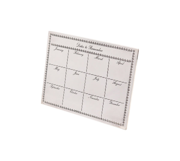 CARTIER Paris 1970 Desk Calendar For Important Dates In .925 Sterling Silver In Box